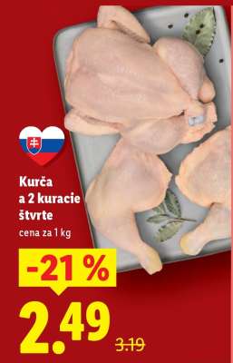 Kurča a 2 kuracie štvrte