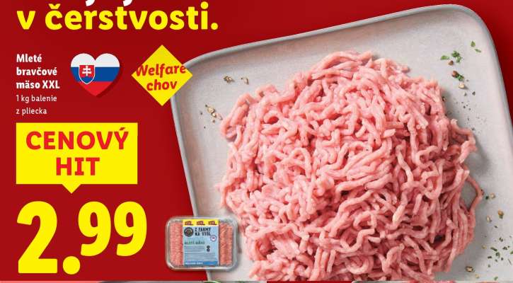 Mleté bravčové mäso XXL
