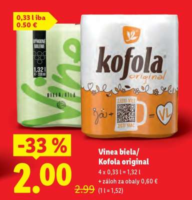 Vinea biela / Kofola originál