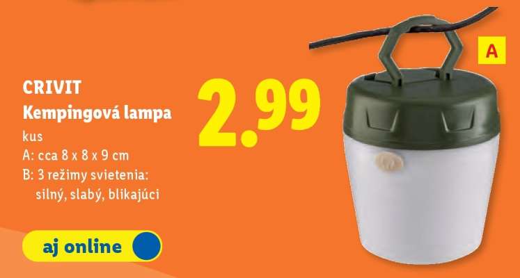 CRIVIT Kempingová lampa
