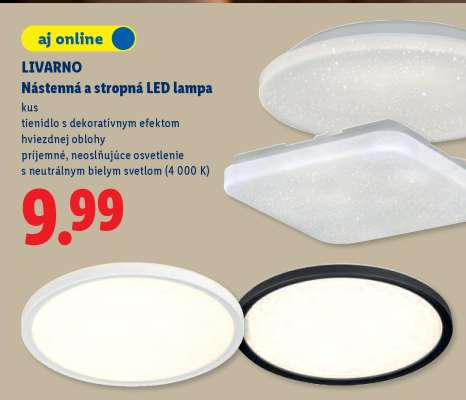 LIVARNO Nástenná a stropná LED lampa
