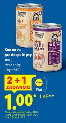 Konzerva pre dospelé psy