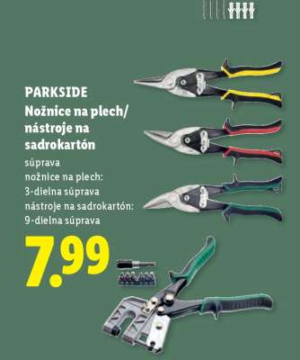 PARKSIDE Nožnice na plech/nástroje na sadrokartón