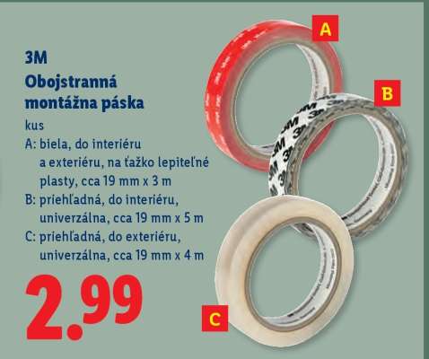3M Obojstranná montážna páska