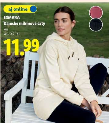 ESMARA Dámske mikinové šaty