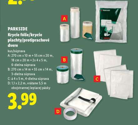 PARKSIDE Krycie fólie/krycie plachty/protiprachové dvere