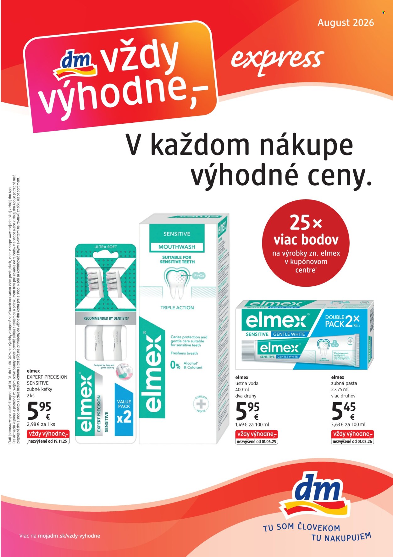 Leták dm drogerie - 1.8.2026 - 31.8.2026. Strana 1