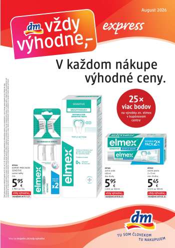 Leták dm drogerie - 1.8.2026 - 31.8.2026.