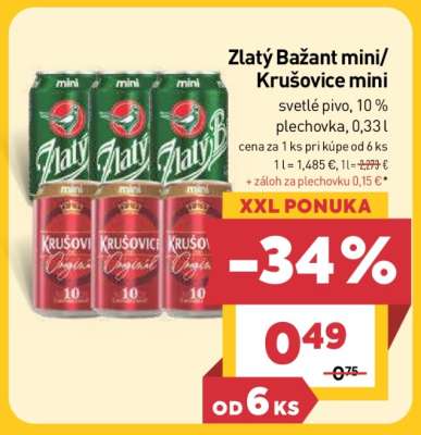 Zlatý Bažant mini/Krušovice mini