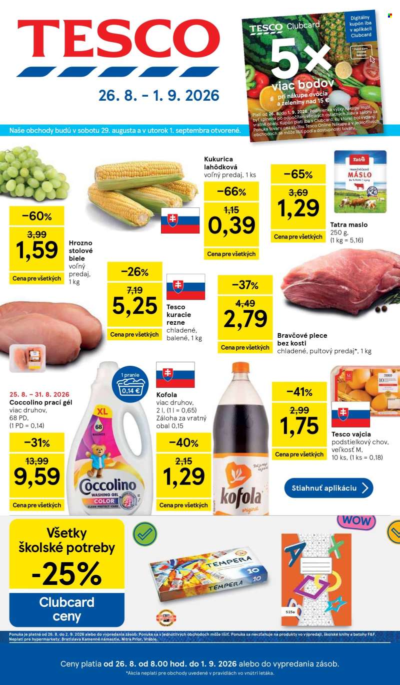 Leták TESCO - 26.8.2026 - 1.9.2026.