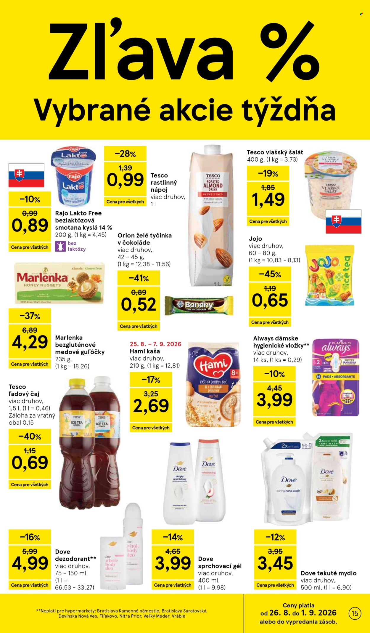 Leták TESCO - 26.8.2026 - 1.9.2026. Strana 15