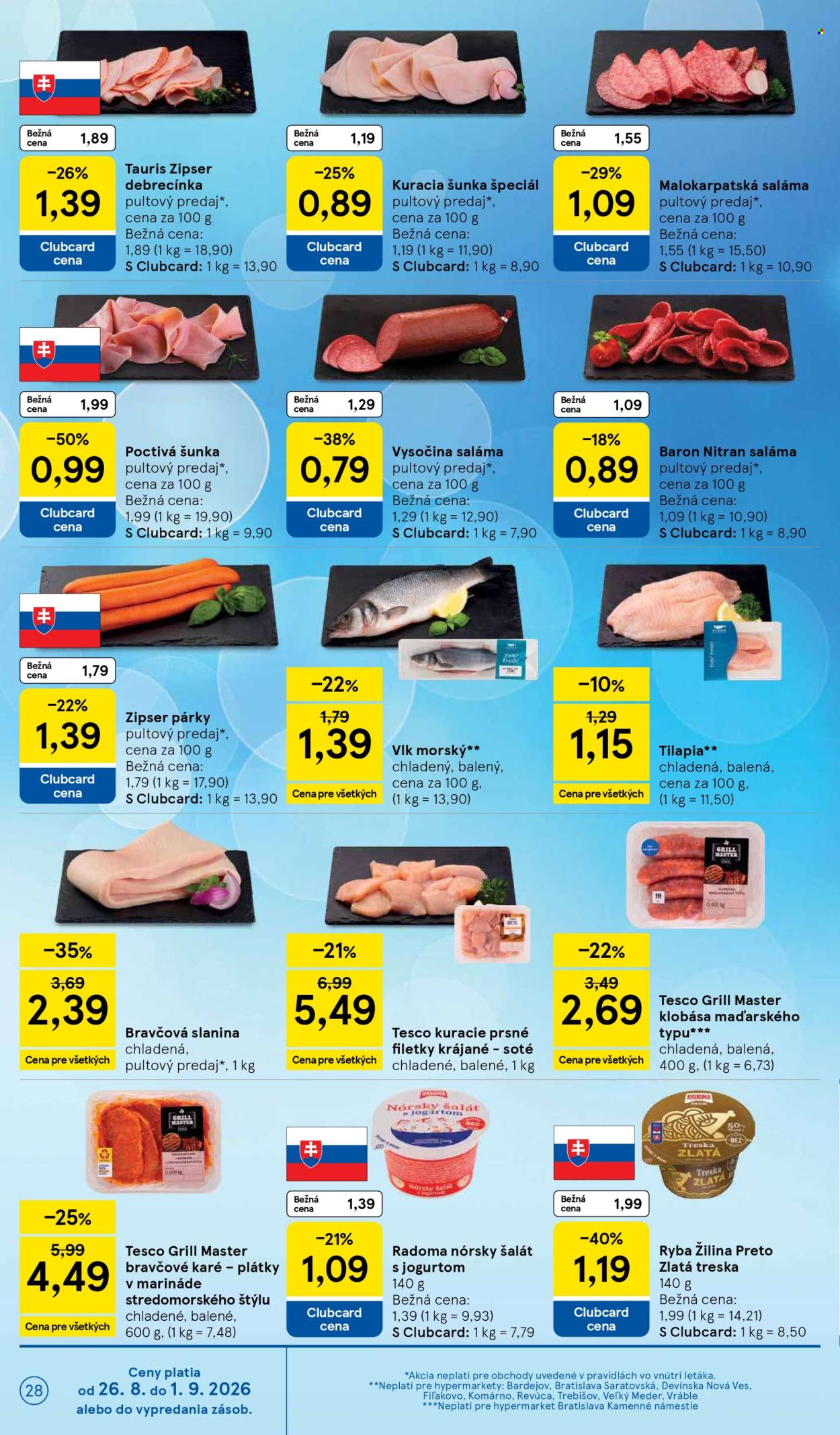 Leták TESCO - 26.8.2026 - 1.9.2026. Strana 28