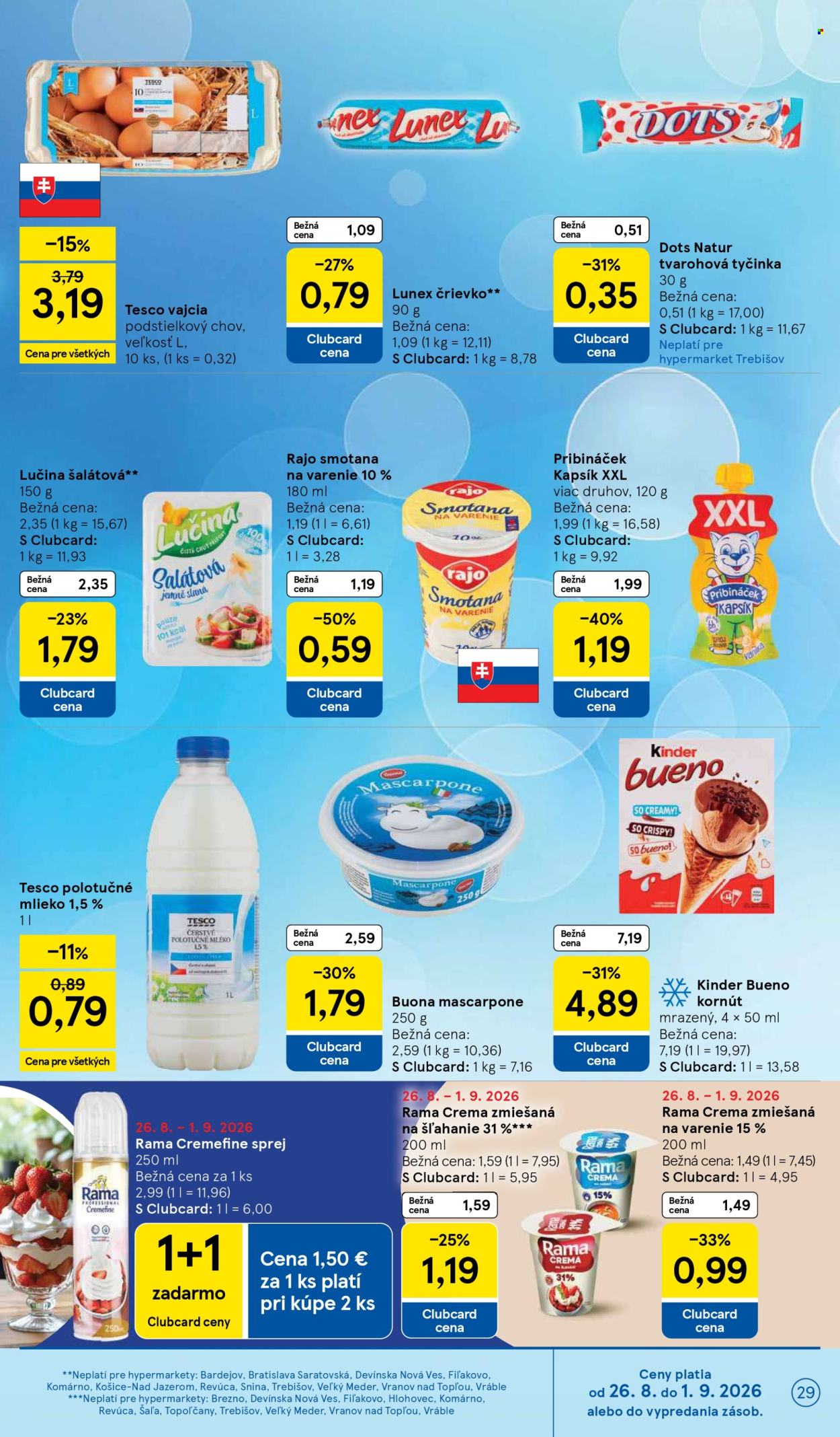 Leták TESCO - 26.8.2026 - 1.9.2026. Strana 29