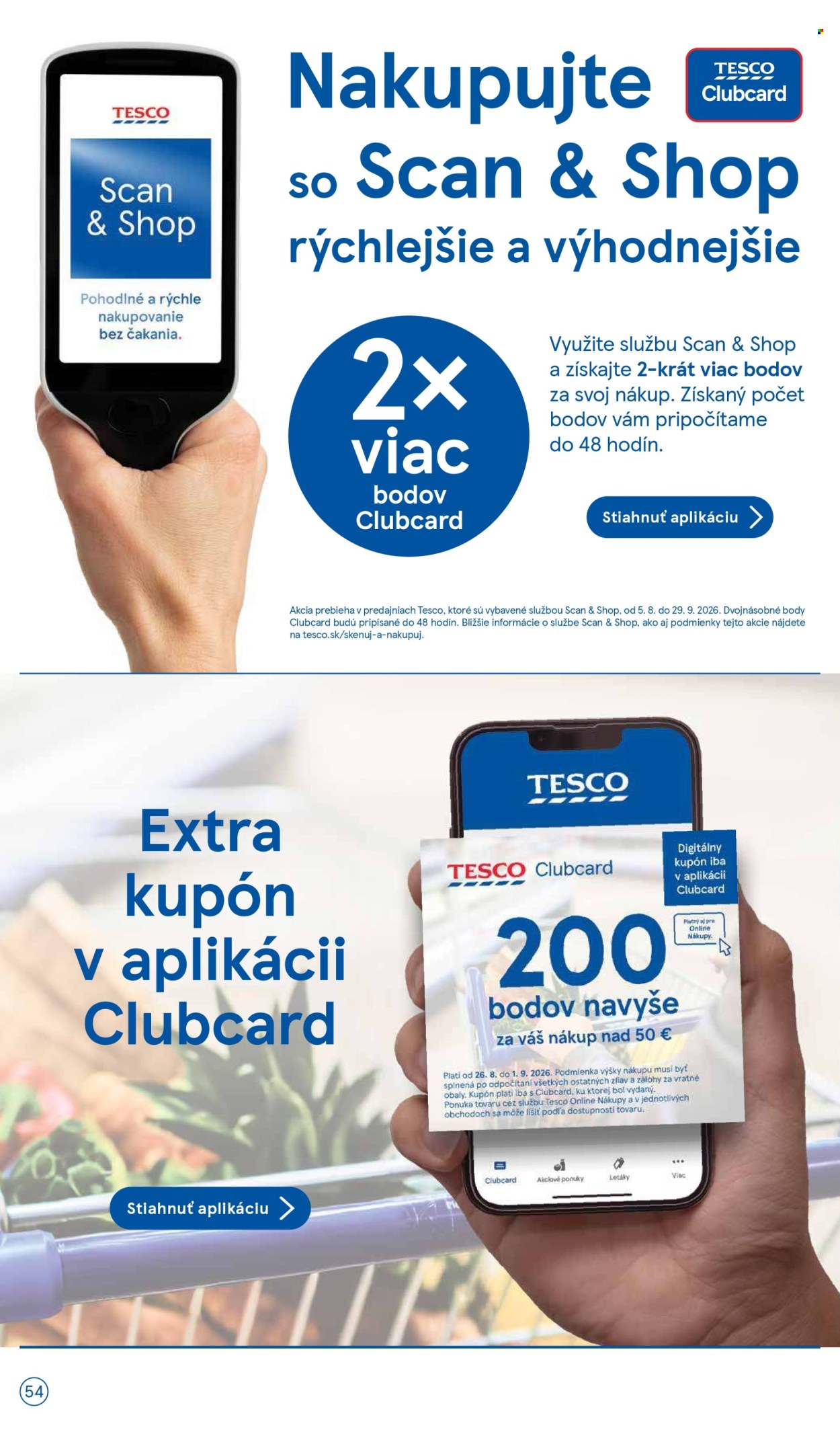 Leták TESCO - 26.8.2026 - 1.9.2026. Strana 54