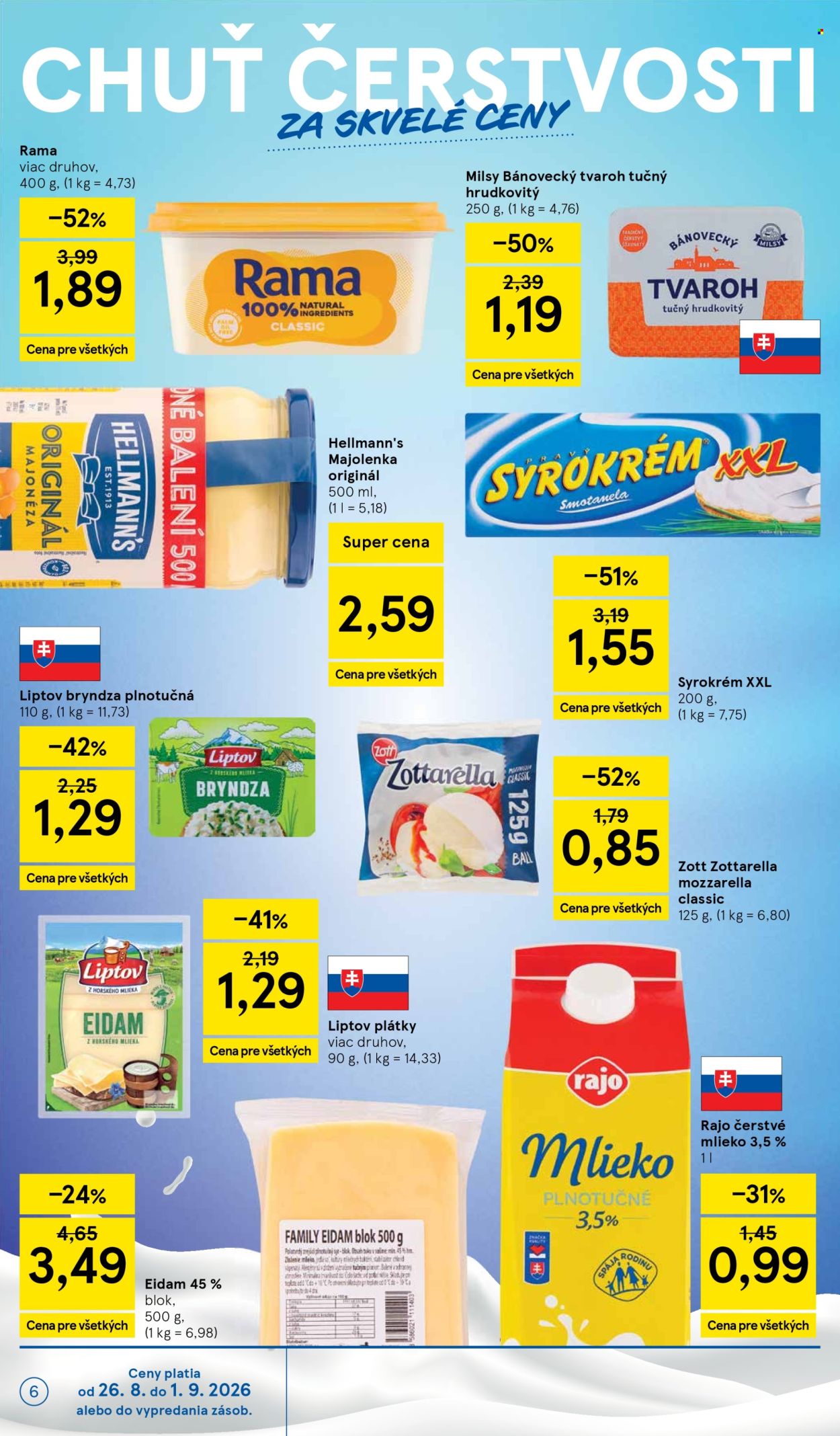 Leták TESCO supermarket - 26.8.2026 - 1.9.2026. Strana 6