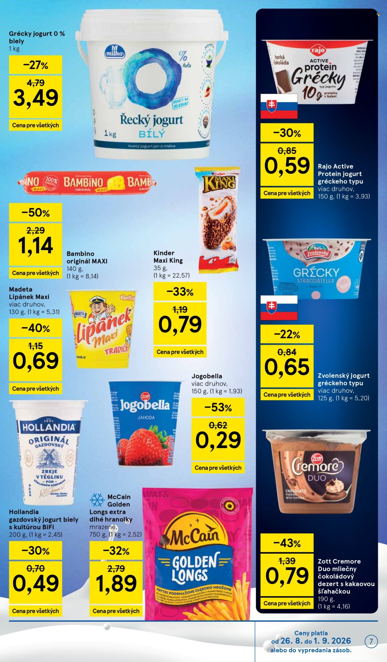 Leták TESCO supermarket - 26.8.2026 - 1.9.2026. Strana 7