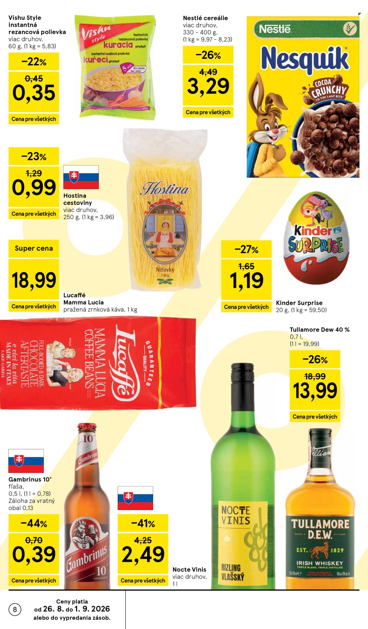 Leták TESCO supermarket - 26.8.2026 - 1.9.2026. Strana 8
