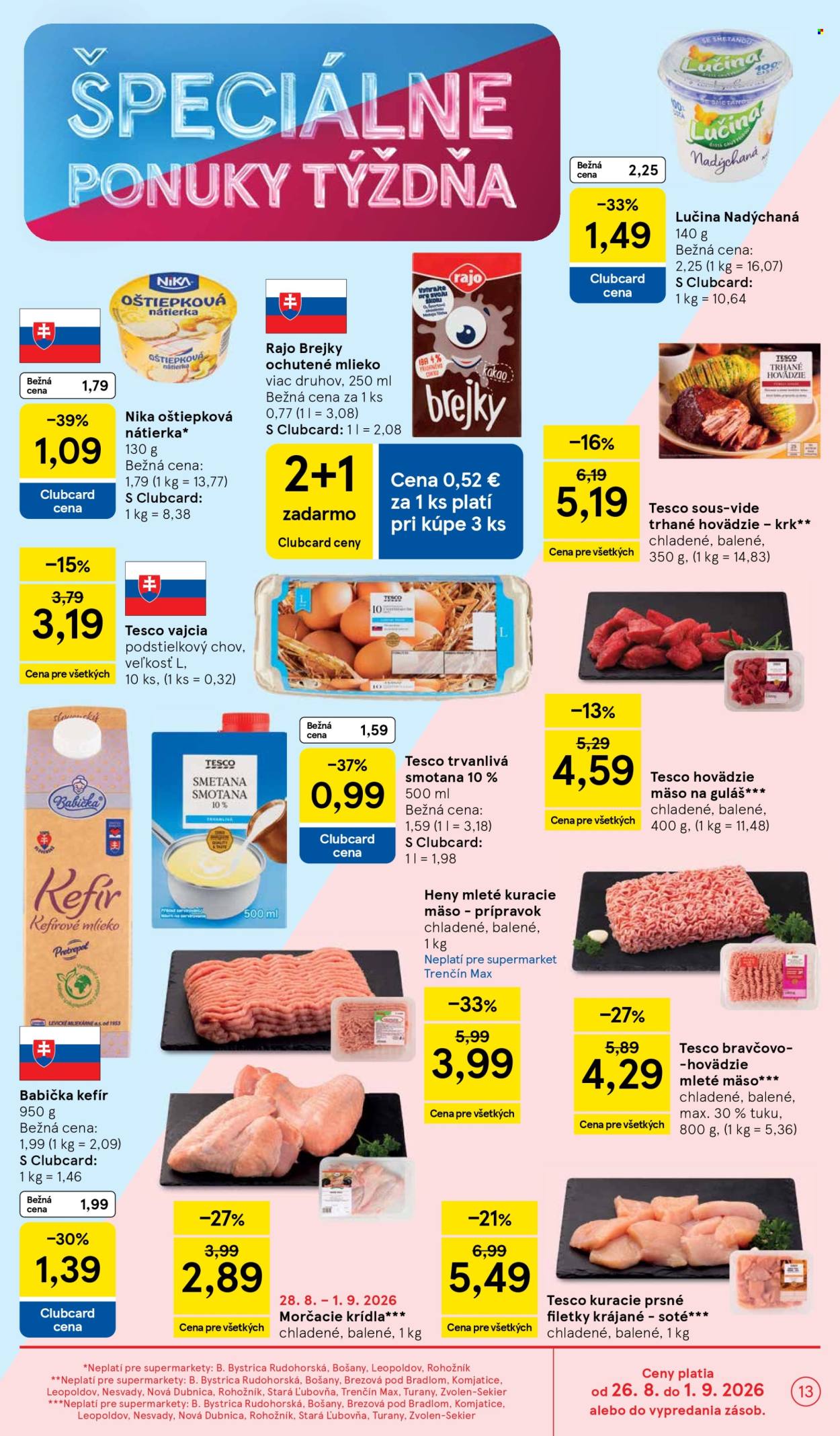 Leták TESCO supermarket - 26.8.2026 - 1.9.2026. Strana 13