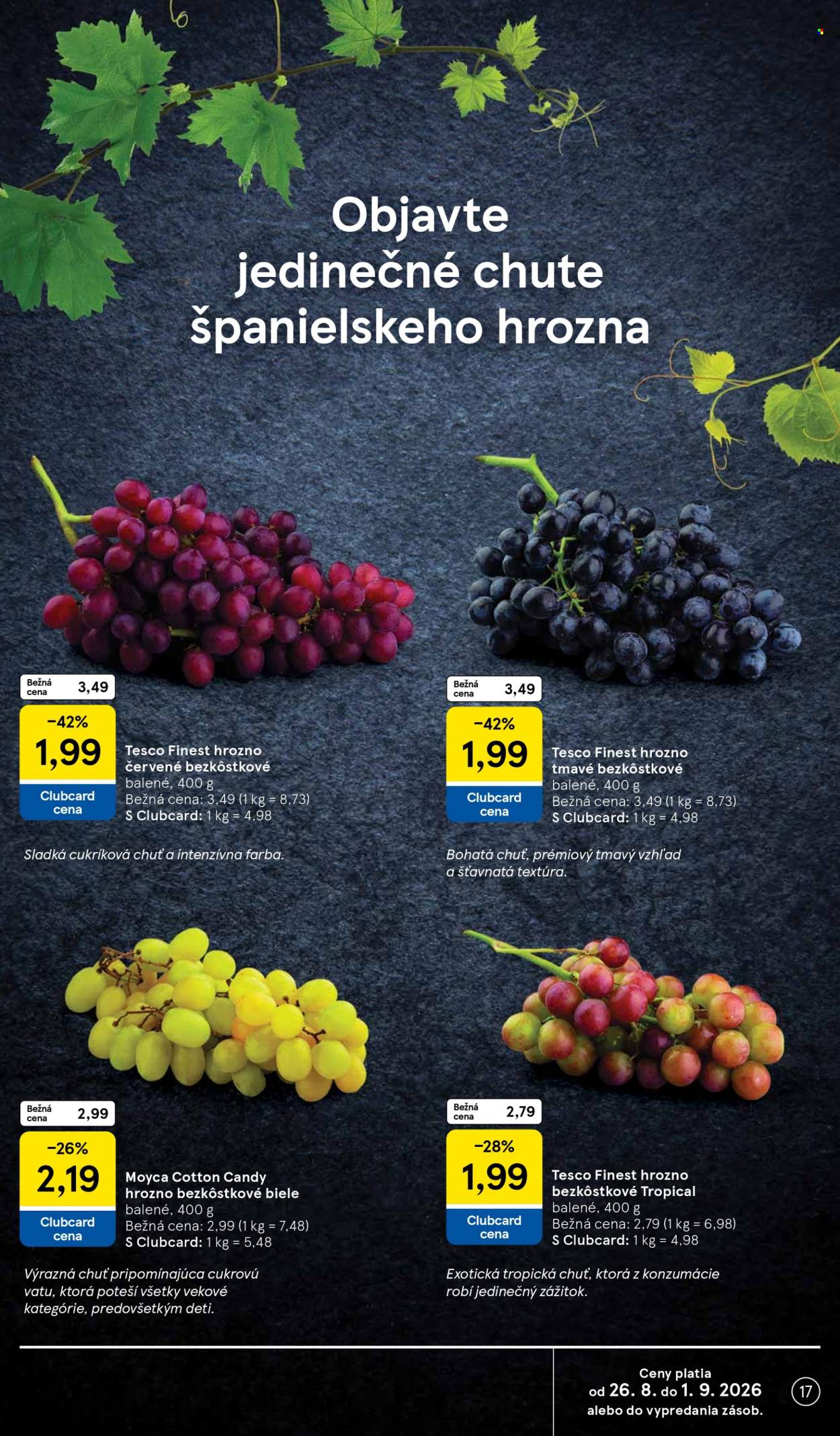 Leták TESCO supermarket - 26.8.2026 - 1.9.2026. Strana 17