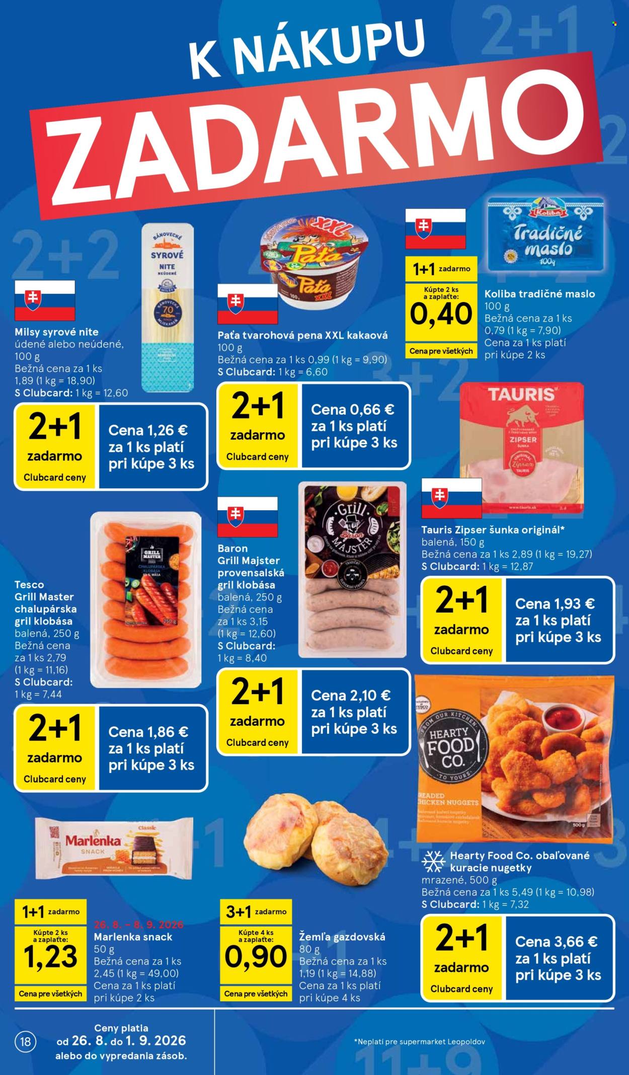 Leták TESCO supermarket - 26.8.2026 - 1.9.2026. Strana 18