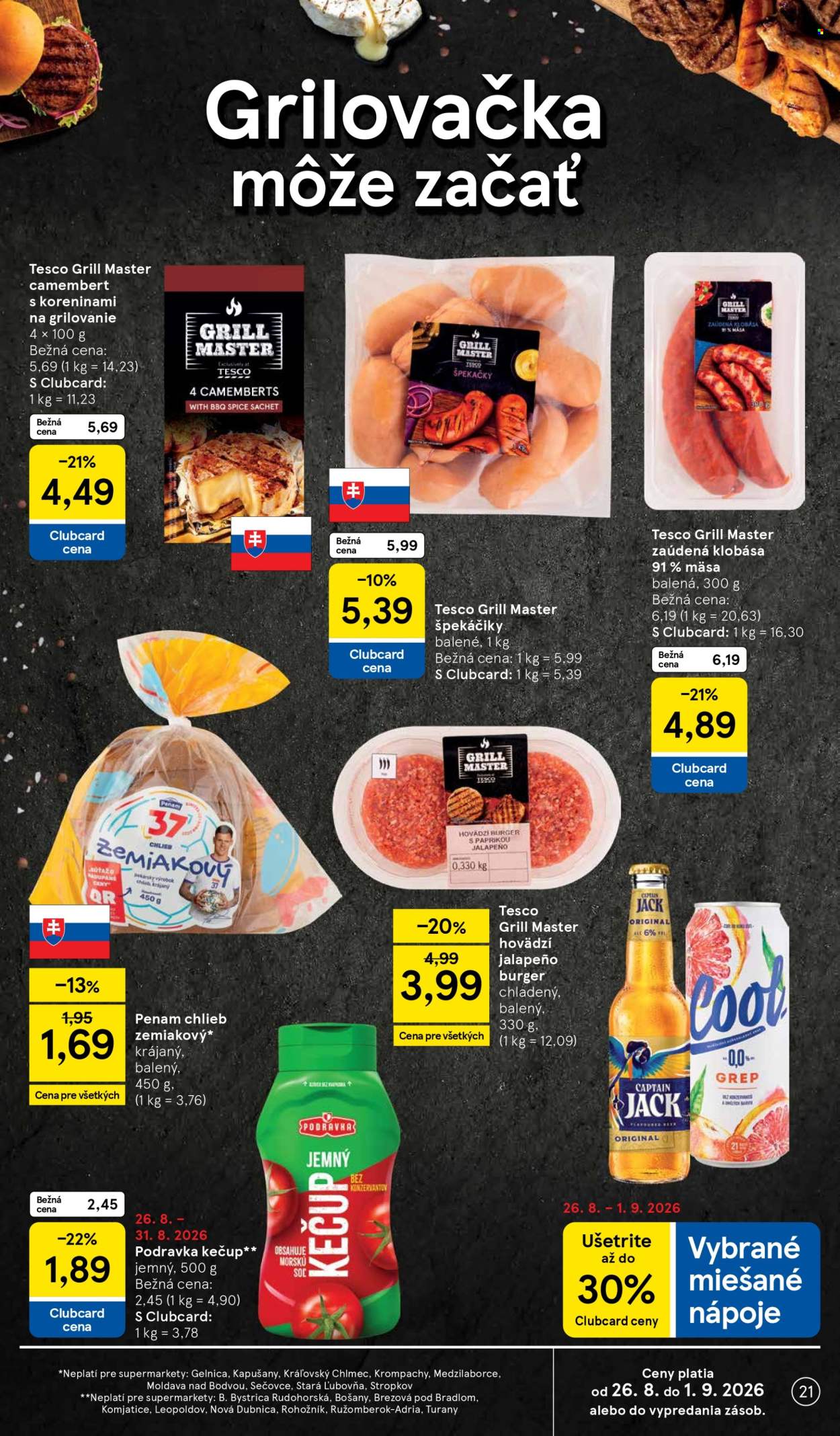 Leták TESCO supermarket - 26.8.2026 - 1.9.2026. Strana 21