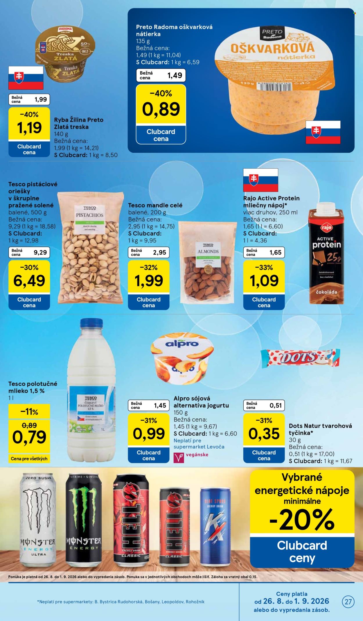 Leták TESCO supermarket - 26.8.2026 - 1.9.2026. Strana 27