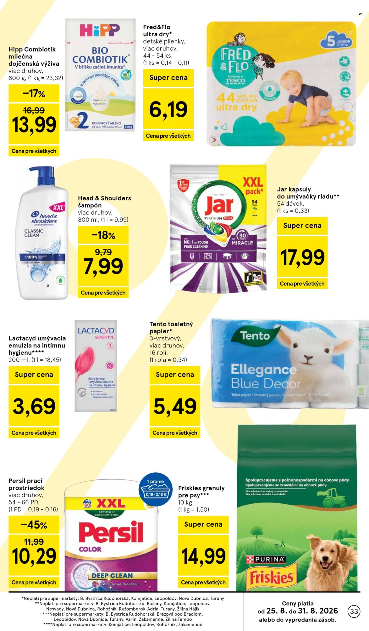 Leták TESCO supermarket - 26.8.2026 - 1.9.2026. Strana 33