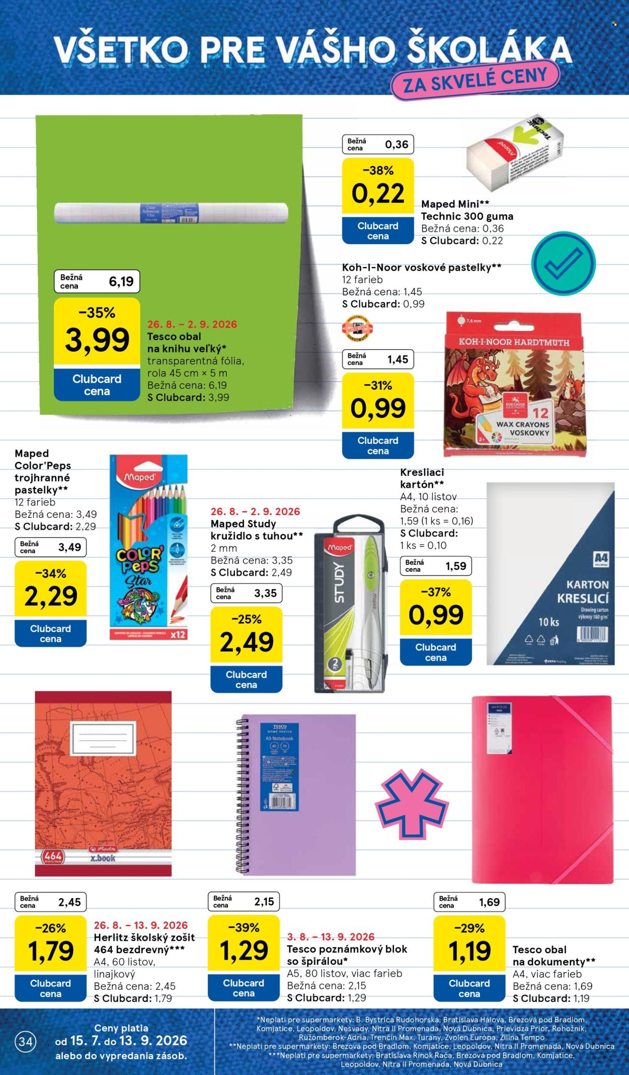 Leták TESCO supermarket - 26.8.2026 - 1.9.2026. Strana 34