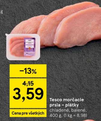 Tesco morčacie prsia plátky