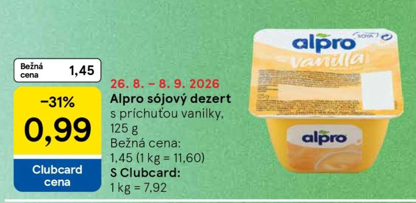 Alpro sójový dezert s příchutí vanilky, 125 g