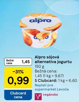 Alpro sojová alternatíva jogurtu