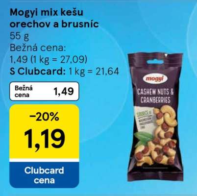 Mogyi mix kešu orechov a brusníc