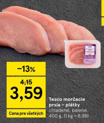 Tesco morčacie prsia plátky
