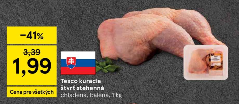 Tesco kuracia štvrť stehnenná