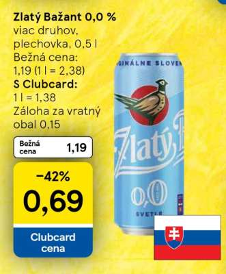 Zlatý Bažant 0,0%
