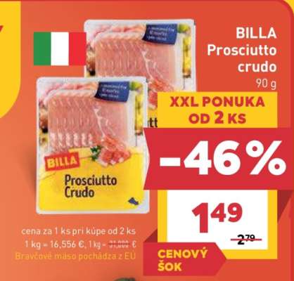 BILLA Prosciutto Crudo 90 g
