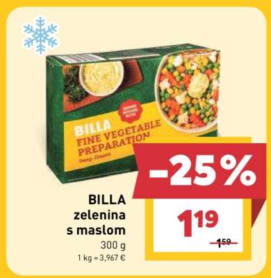 BILLA zelenina s maslom