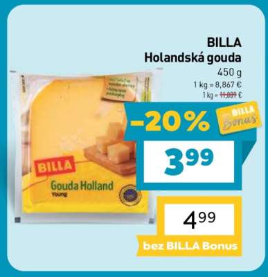 BILLA Holandská gouda