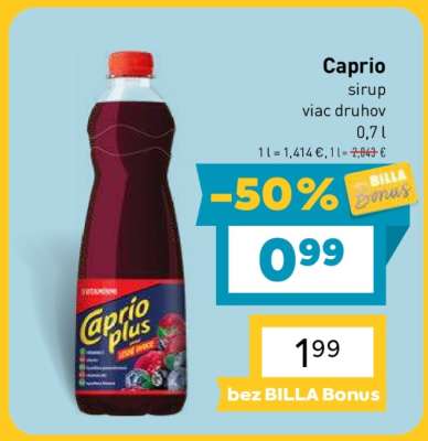 Caprio sirup viac druhov