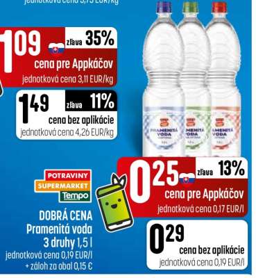 DOBRÁ CENA Pramenitá voda