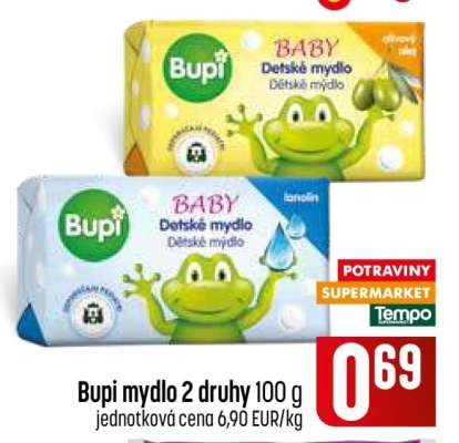 Bupi mydlo 2 druhy