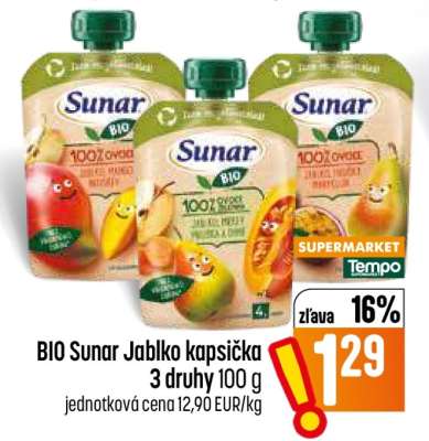 BIO Sunar Jablko kapsička