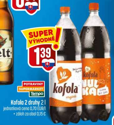 Kofola 2 druhy