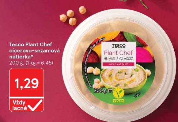 Tesco Plant Chef cicerovo-sezamová nátierka