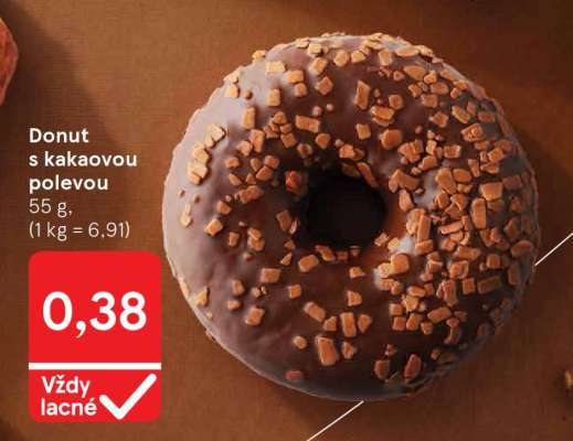 Donut s kakaovou polevou