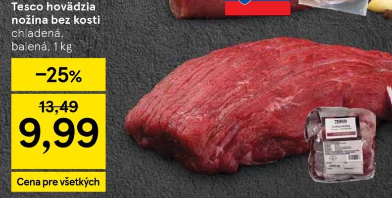 Tesco hovädzia nožina bez kosti