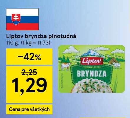 LIPTOV BRYNDZA PLNOTUČNÁ