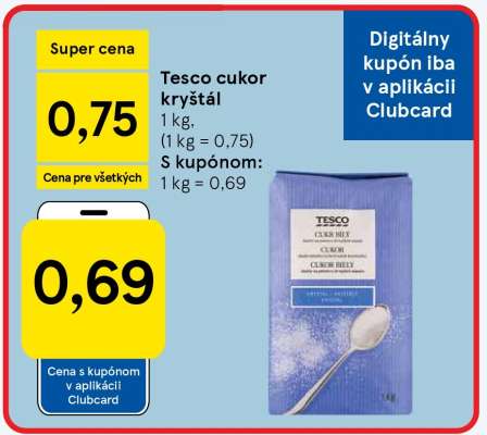 Tesco cukor kryštál