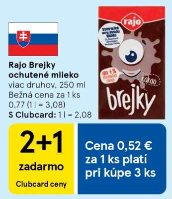 Rajo Brejky ochutené mlieko