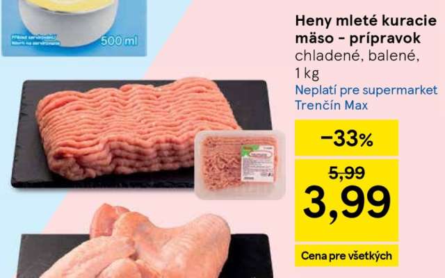 Heny mleté kuracie mäso – prípravok
